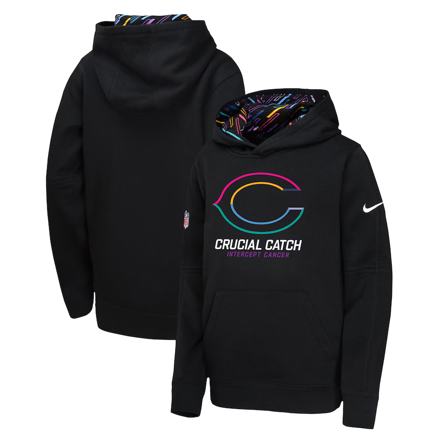 Youth Chicago Bears 2024 Nike NFL black hoodie